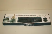SALE OUT. Gembird KBS-UM-04 Multimedia desktop set, black, US-Layout | SALE OUT. | Gembird | Multimedia desktop set | KBS-UM-04 | USB Keyboard | Wired | Mouse included | US | Black | DAMAGED PACKAGING