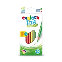 Värvipliiatsid CARIOCA TITA, kolmnurksed, 12 värvi, painduvad