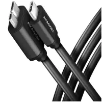 Axagon Data and power suply USB 3.2 Gen1 cable lengh 1 m. 3A. Black.