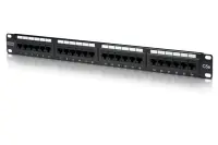 Digitus | Patch Panel | DN-91524U | 48.2 x 4.4 x 10.9 cm | Category: CAT 5e; Ports: 24 x RJ45; Retention strength: 7.7 kg; Insertion force: 30N max | Black – pilt 3
