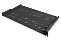 Digitus | Fixed Shelf for Racks | DN-19 TRAY-1-SW | The shelves for fixed mounting can be installed easy on the two front 483 mm (19“) profile rails of your 483 mm (19“) network- or server cabinet. Due to their stable, perforated steel sheet with a high load capacity, they are the optimal surface for components which are not 483 mm (19”) suitable |