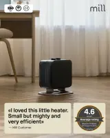 Mill | Heater | CUS1800MECBA | PTC Fan | 1800 W | Suitable for rooms up to 30 m² | Black – pilt 9