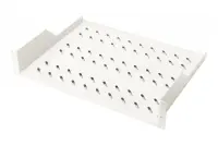 Digitus | Fixed Shelf for Racks | DN-97610 | Perfect for storage of components which are not 483 mm (19”) suitable; Slim design which takes space of 2 height units; Easy and quick to mount or dismount; Load capacity: 25 kg; Dimensions:  88 x 482 x 349 mm | White