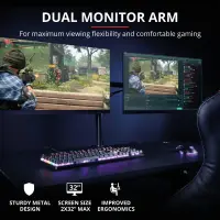 Trust GXT 1120 Mara Dual Monitor Arm 81,3 cm (32") Laud Must