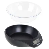 Mesko | Kitchen scale with a bowl | MS 3164 | Maximum weight (capacity) 5 kg | Graduation 1 g | Display type LCD | Black – pilt 2
