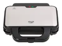 Adler | Sandwich maker | AD 3043 | 900 W | Number of plates 1 | Number of pastry 2 | Black