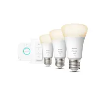 Philips Hue White Stardikomplekt: 3 E27 nutikat pirni (1100) + hämarduslüliti