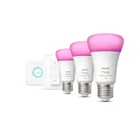 Philips Hue White and colour ambience Stardikomplekt: 3 E27 nutikat pirni (1100) + hämarduslüliti