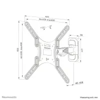 Neomounts WL40-540BL14 telerikinnitus 139,7 cm (55") Must – pilt 14