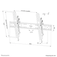 Neomounts WL35S-850BL18 telerikinnitus 2,18 m (86") Must – pilt 9