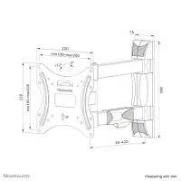 Neomounts WL40-550BL12 telerikinnitus 139,7 cm (55") Must