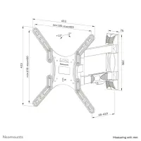 Neomounts WL40-550BL14 telerikinnitus 139,7 cm (55") Must – pilt 19
