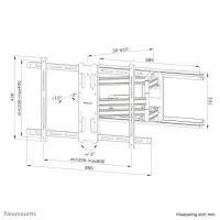 Neomounts WL40S-850BL18 telerikinnitus 2,18 m (86") Must – pilt 2