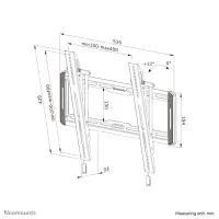 Neomounts WL35-550BL14 telerikinnitus 190,5 cm (75") Must – pilt 11