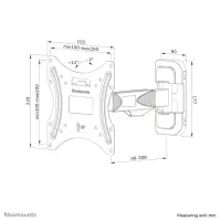 Neomounts WL40-540BL12 telerikinnitus 139,7 cm (55") Must – pilt 7