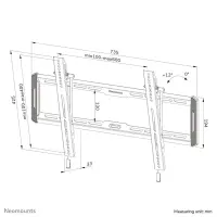 Neomounts WL35-550BL16 telerikinnitus 2,18 m (86") Must – pilt 17