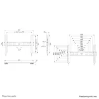 Neomounts WL35S-850BL16 telerikinnitus 2,18 m (86") Must