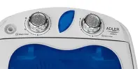 Adler | Washing machine | AD 8051 | Top loading | Washing capacity 3 kg | Unspecified RPM | Depth 37 cm | Width 38 cm | White/Blue – pilt 9
