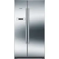 Bosch Refrigerator KAN90VI20 Free standing, Side by Side, Height 177 cm, A+, No Frost system, Fridge net capacity 373 L, Freezer net capacity 195 L, Display, 44 dB, Stainless steel
