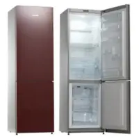 Snaige Refrigerator RF36NG-Z1AH27R835Z185SN1X Free standing, Combi, Height 194.5 cm, A++, Fridge net capacity 229 L, Freezer net capacity 74 L, 41 dB, Red glass