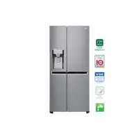 LG Refrigerator GSJ960PZBZ Energy efficiency class F, Free standing, Side by Side, Height 179 cm, No Frost system, Fridge net capacity 411 L, Freezer net capacity 214 L, Display, 39 dB, Inox