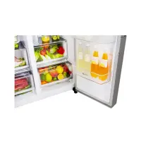 LG Refrigerator GSJ960PZBZ Energy efficiency class F, Free standing, Side by Side, Height 179 cm, No Frost system, Fridge net capacity 411 L, Freezer net capacity 214 L, Display, 39 dB, Inox