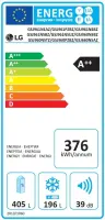 LG Refrigerator GSJ960PZBZ Energy efficiency class F, Free standing, Side by Side, Height 179 cm, No Frost system, Fridge net capacity 411 L, Freezer net capacity 214 L, Display, 39 dB, Inox