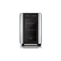 Caso Wine cooler WineCase 6 Free standing, Bottles capacity Up to 6 bottles, Cooling type Peltier technology, Black/Stainless steel