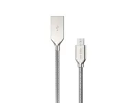 Natec Prati, USB Micro to Type A Cable 1m, Metal, Silver