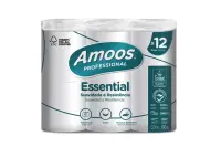 Tualettpaber AMOOS, 2 kihti, 23 m, 108 mm, 12 rulli pakis