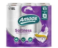 Tualettpaber AMOOS, 18tk/pakk, 3 kihti, 30 m, 102