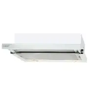 CATA | Hood | TF 2003 600 GWH | Telescopic | Energy efficiency class C | Width 60 cm | 390 m³/h | Mechanical control | LED | White Glass