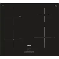 Bosch PIE611BB1E Induction, Number of burners/cooking zones 4, Black, Display, Timer