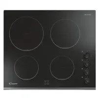 Candy Hob CH64C Vitroceramic, Number of burners/cooking zones 4, Black,