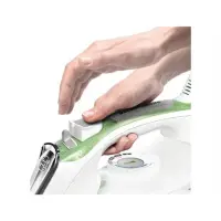 Iron Bosch TDA702421E White/Green, 2400 W, With cord, Continuous steam 45 g/min, Steam boost performance 200 g/min, Anti-drip function, Anti-scale system, Vertical steam function, Water tank capacity 380 ml
