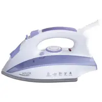 Iron Adler AD 5011 White/Purple, 2000 W, With cord, Anti-drip function, Anti-scale system, Vertical steam function, Water tank capacity 280 ml