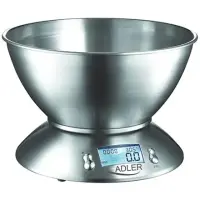 Adler | Kitchen scales | AD 3134 | Maximum weight (capacity) 5 kg | Graduation 1 g | Stainless steel
