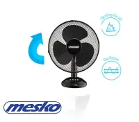Mesko | Fan | MS 7310 | Table Fan | Black | Diameter 40 cm | Number of speeds 3 | Oscillation | 45 W | No – pilt 4