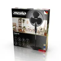 Mesko | Fan | MS 7311 | Stand Fan | 45 W | Diameter 40 cm | Number of speeds 3 | Oscillation | Black – pilt 3