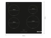 Bosch | Hob | PUE611BB5E | Induction | Number of burners/cooking zones 4 | Touch | Timer | Black – pilt 9
