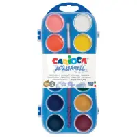 Vesivärvid (akvarellid)CARIOCA, 12-värvi, läbimõõt 30 mm