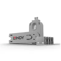 Lindy 40454 pordilukk Pordilukk + võti USB tüüp A Valge Akrüülnitriil butadieen stüreen (ABS) 5 tk – pilt 10