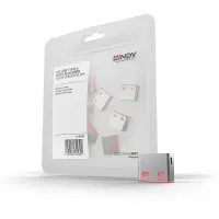 Lindy 40460 pordilukk USB tüüp A Roosa Akrüülnitriil butadieen stüreen (ABS) 10 tk – pilt 7