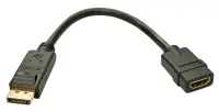 Lindy 41005 videokaabliadapter 0,15 m DisplayPort HDMI Must