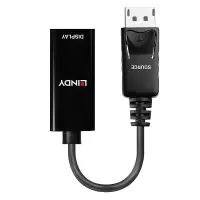Lindy 41718 videokaabliadapter 0,15 m DisplayPort HDMI Must – pilt 3