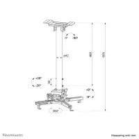 Neomounts CL25-540BL1 projektorialus Lagi Must – pilt 13