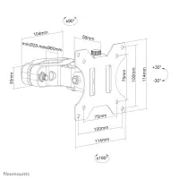 Neomounts FL40-430BL11 telerikinnitus 81,3 cm (32") Must – pilt 2