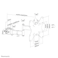 Neomounts FL40-450BL12 telerikinnitus 106,7 cm (42") Must – pilt 20