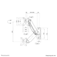 Neomounts WL70-440BL11 telerikinnitus 81,3 cm (32") Must – pilt 8