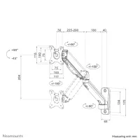 Neomounts WL70-450BL11 telerikinnitus 81,3 cm (32") Must – pilt 2